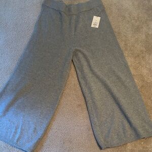 A New Day Women's Gray Wide-Leg Knit Pants